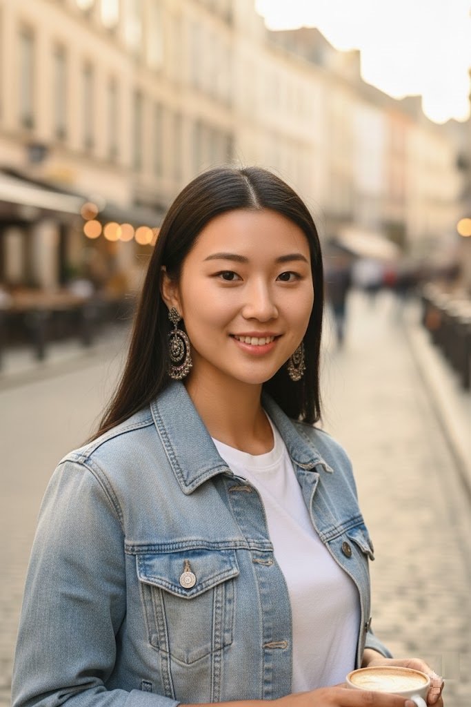 JSH Glass Base Metal Abalone Earrings