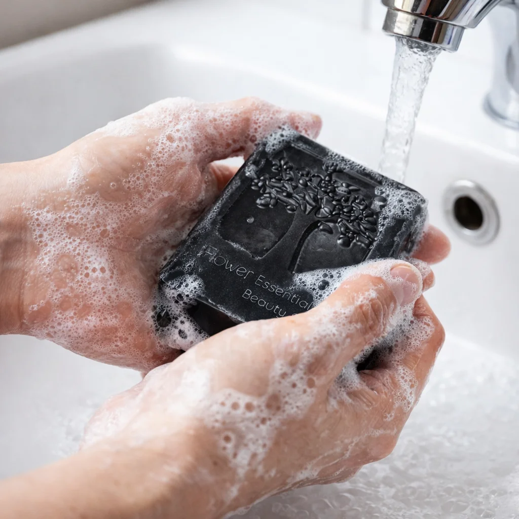 Charcoal Handmade Soap Set of 4 (120g Bars) - Image 4